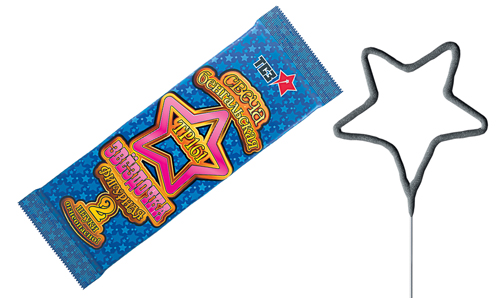  Бенгальские свечи фигурные 2 шт "Звездочка"  в Великих Луках